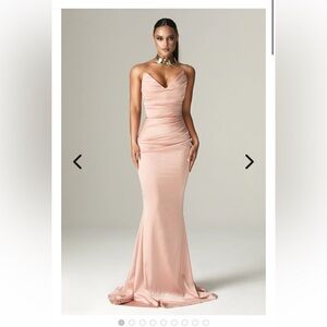 Chic Strapless Blush Gown
